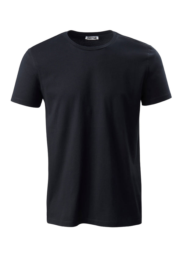 Black| Round Neck T-Shirt schwarz