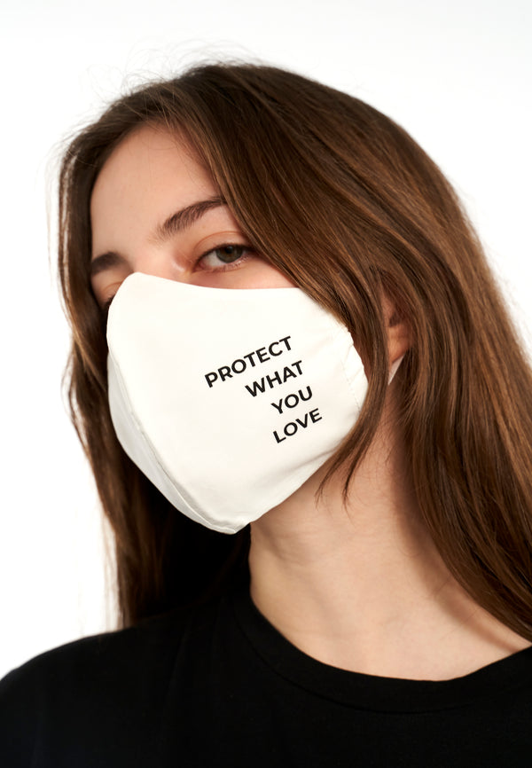 Maske Protect What You Love White