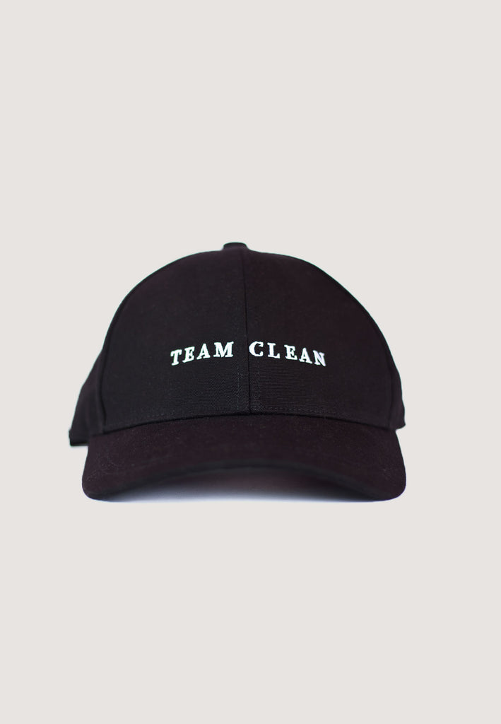 ["Black", " Team Clean Kappe Vorderseite"]