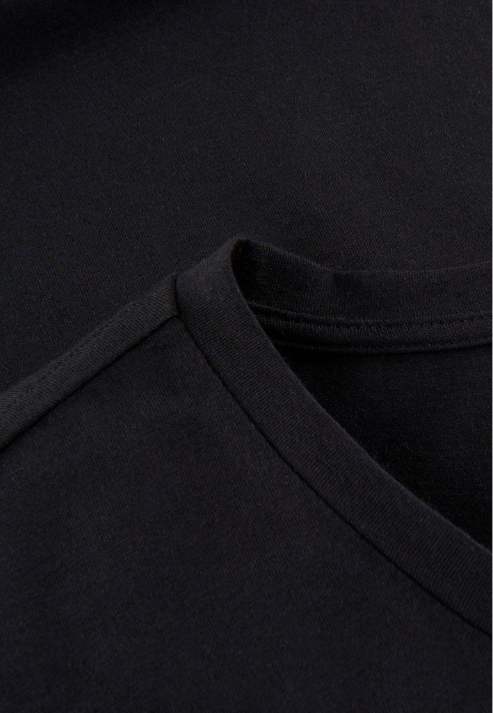 ["Black", " Detailbild Boxy T-Shirt schwarz"]