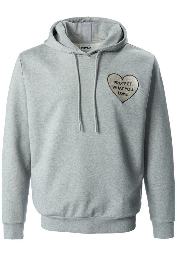 PROTECT WHAT YOU LOVE Unisex Hoodie von PHYNE in grau